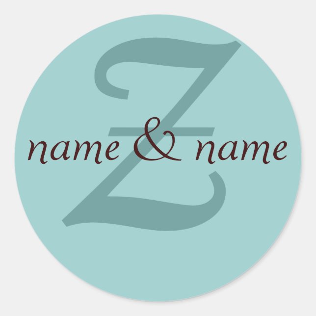 étiquette monogramme "z" (Devant)