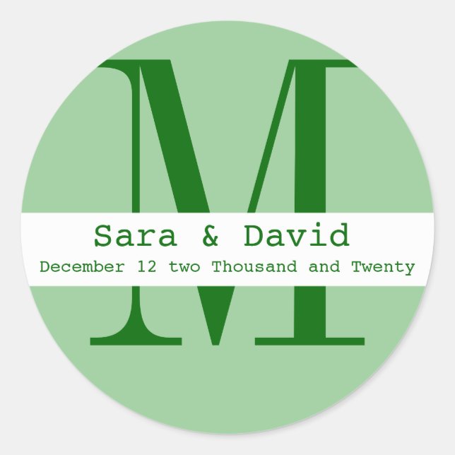 Étiquette monographique personnalisé (Devant)