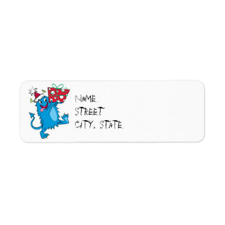 Étiquette Monster avec cadeau de Noël