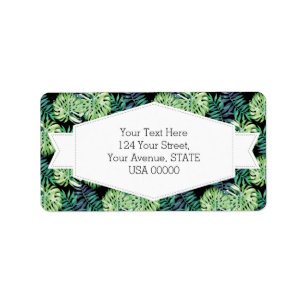 Étiquette Monstera Deliciosa Hawaiian Island Tropiques Feuil