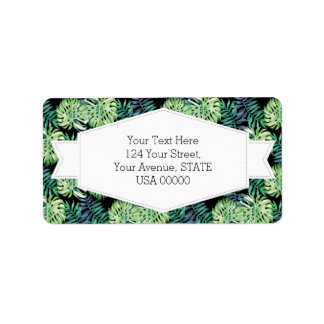 Étiquette Monstera Deliciosa Hawaiian Island Tropiques Feuil