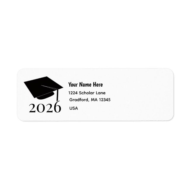 Étiquette Mortier de remise des diplômes (Devant)