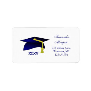 Étiquette Mortier d'obtention du diplôme