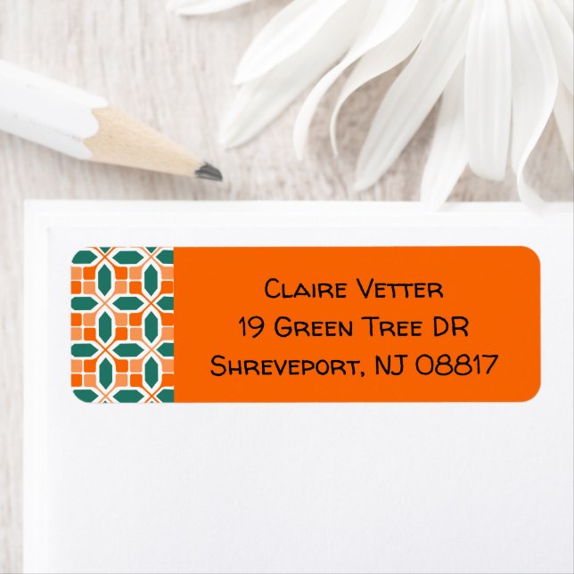 Étiquette Mosaïque Art déco (En situation)