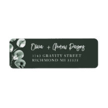 Moss Green Eucalyptus Adresse de script lettres ma