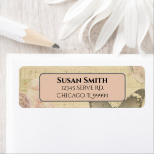 Étiquette Mother's Day Old Sheet Music Score Return Address