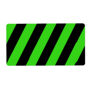 Étiquette Motif à bandes diagonales vertes et noires