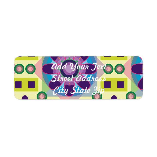 Étiquette Motif à fleurs triées (Devant)