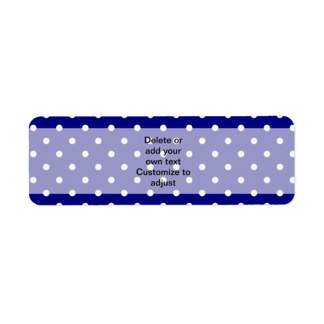 Étiquette Motif à pois bleu marine (Devant)