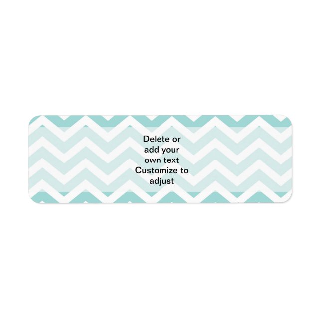 Étiquette Motif Aqua chevron (Devant)