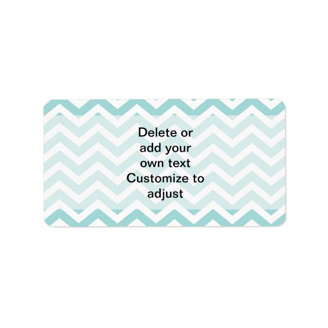 Étiquette Motif Aqua chevron (Devant)