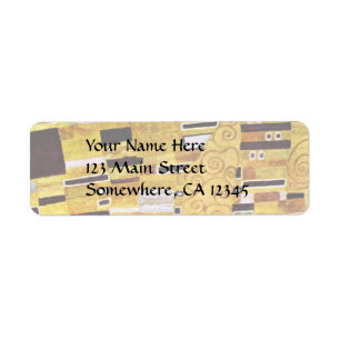 Étiquette Motif baiser de Gustav Klimt, Art Nouveau