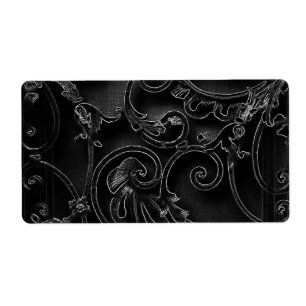 Étiquette Motif baroque gothique noir