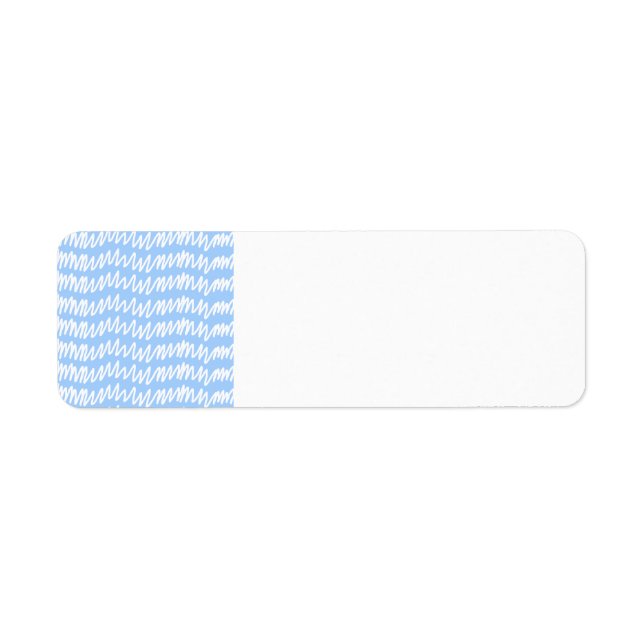 Étiquette Motif blanc et bleu clair. (Devant)