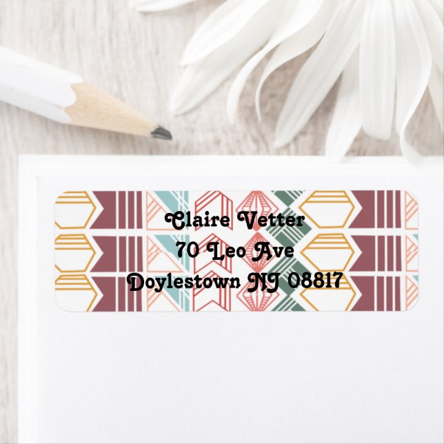 Étiquette Motif Boho (En situation)