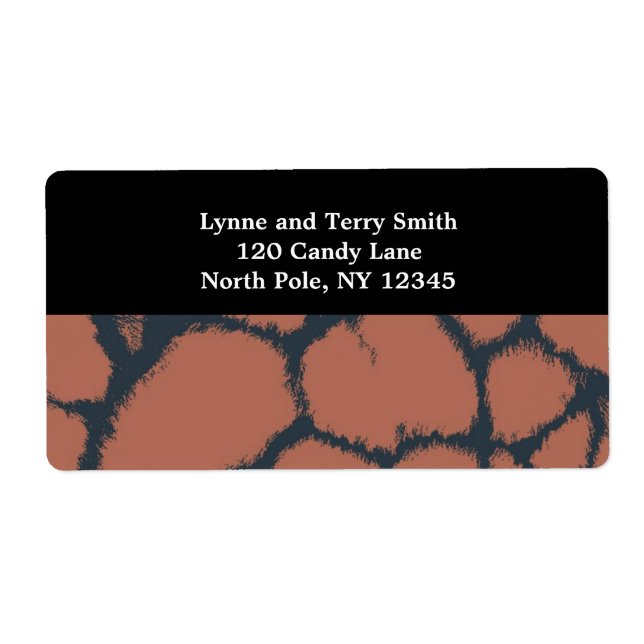 Étiquette Motif Brown de fourrure Giraffe (Devant)