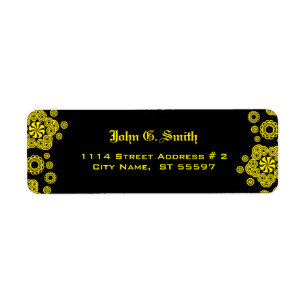 Étiquette Motif Cercle jaune et noir