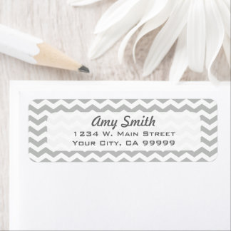 Étiquette Motif Chevron gris clair moderne