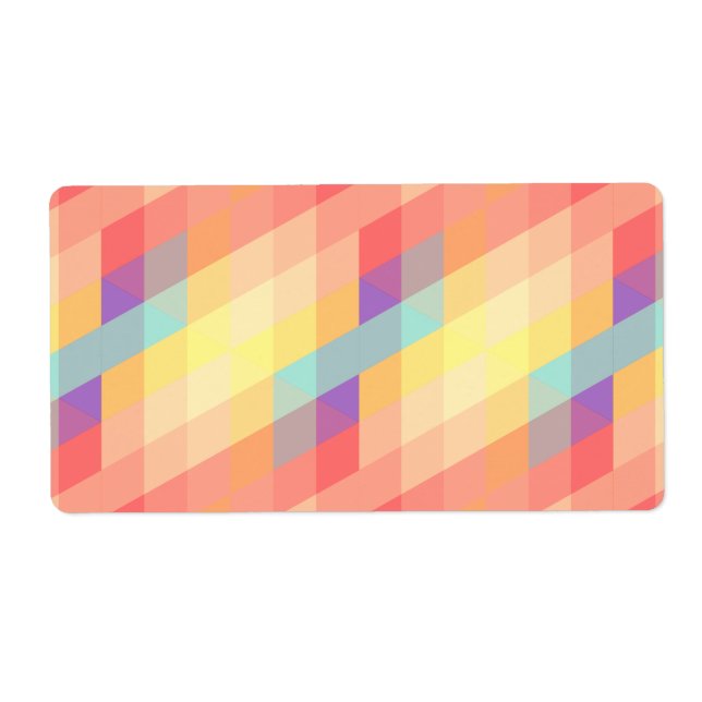 Étiquette Motif coloré (Devant)