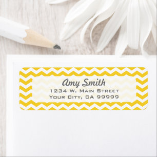 Étiquette Motif coloré Jaune Chevron Zigzag