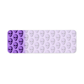 Étiquette Motif crâne violet.