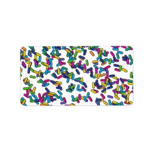 Étiquette Motif d'arrosage éparpillé
