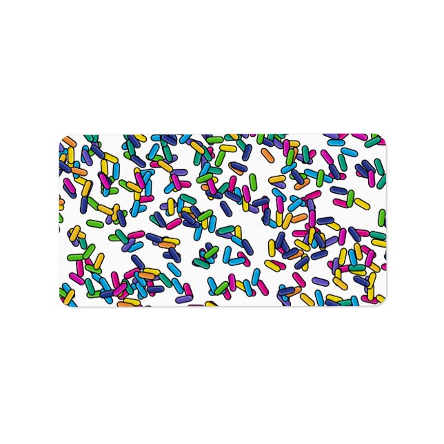 Étiquette Motif d'arrosage éparpillé (Devant)