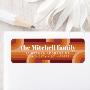 Étiquette Motif d'art des vagues Abstraites rétro personnali