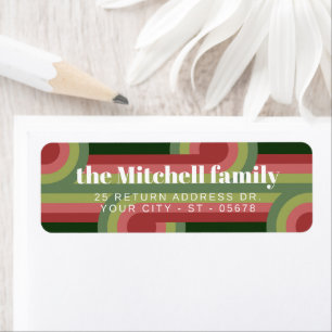 Étiquette Motif d'art des vagues Abstraites rétro personnali