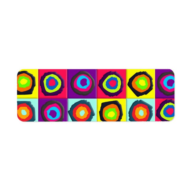 Étiquette motif de cercles (Devant)