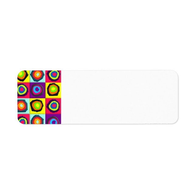 Étiquette motif de cercles  (Devant)