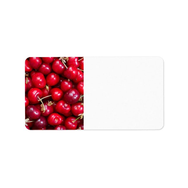Étiquette motif de cerise douce (Devant)