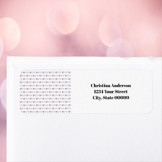 Étiquette Motif de coeur Personnaliser l'adresse de retour