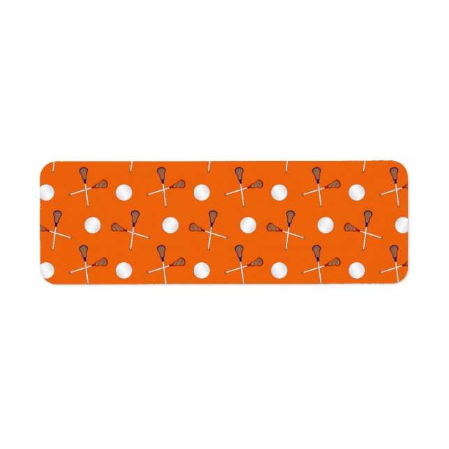 Étiquette Motif de crosse orange (Devant)