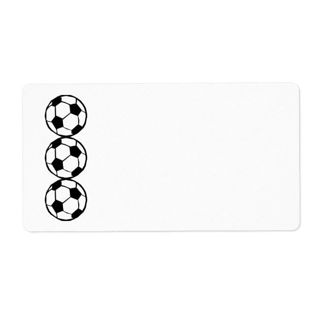 Étiquette Motif de football (Devant)