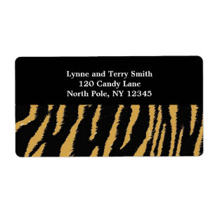 Étiquette Motif de fourrure de tigre sauvage