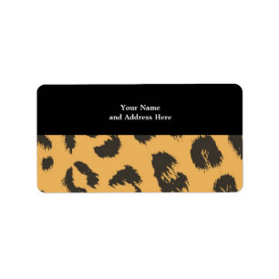 Étiquette Motif de fourrure Leopard