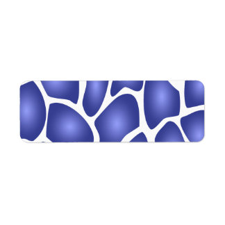 Étiquette Motif de mosaïque aléatoire bleu profond