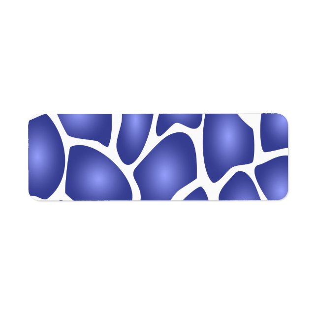 Étiquette Motif de mosaïque aléatoire bleu profond (Devant)