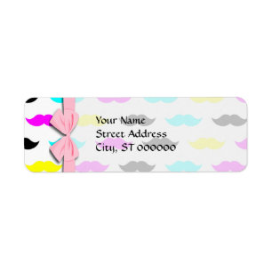 Étiquette MOTIF de moustache hippique CMYK
