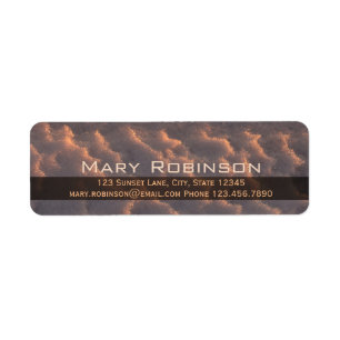 Étiquette Motif de neige Sunset CC0872 Adresse de retour