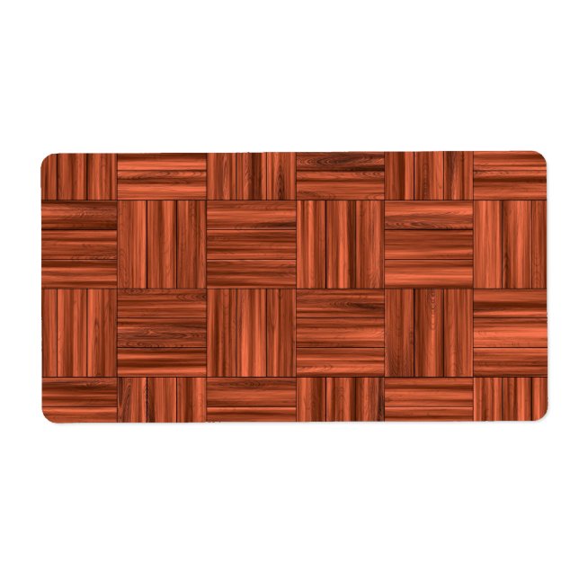 Étiquette Motif de parquet en bois de cerisier (Devant)