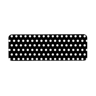 Étiquette Motif de point noir et blanc de polka. Tacheté