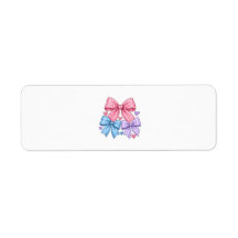 Motif de ruban à nœud mignon - Nœud rose bleu et v