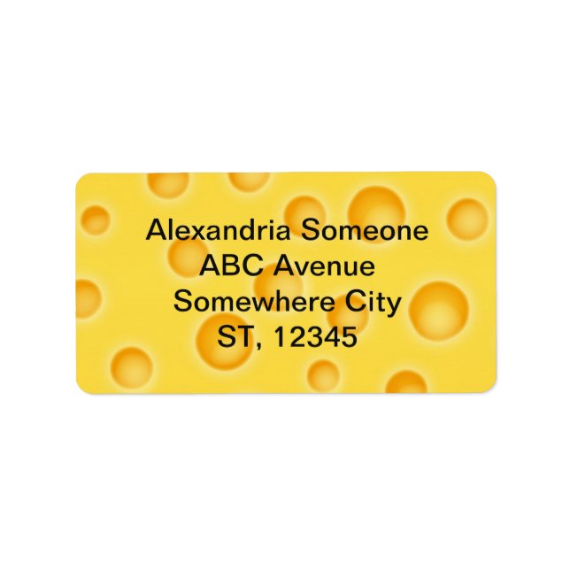 Étiquette Motif de texture au fromage suisse (Devant)