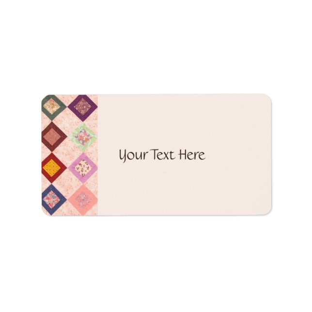 Étiquette Motif de tissus colorés (Devant)