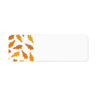 Étiquette Motif des Feuilles d'Automne.