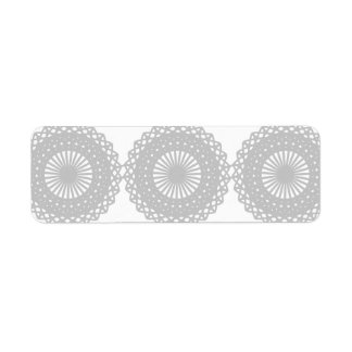Étiquette Motif design dentelle gris.