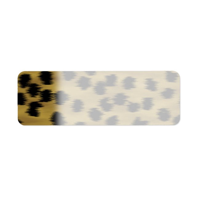 Étiquette Motif d'impression Brown en noir et or. (Devant)