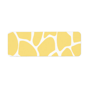 Étiquette Motif d'impression de girafe en jaune